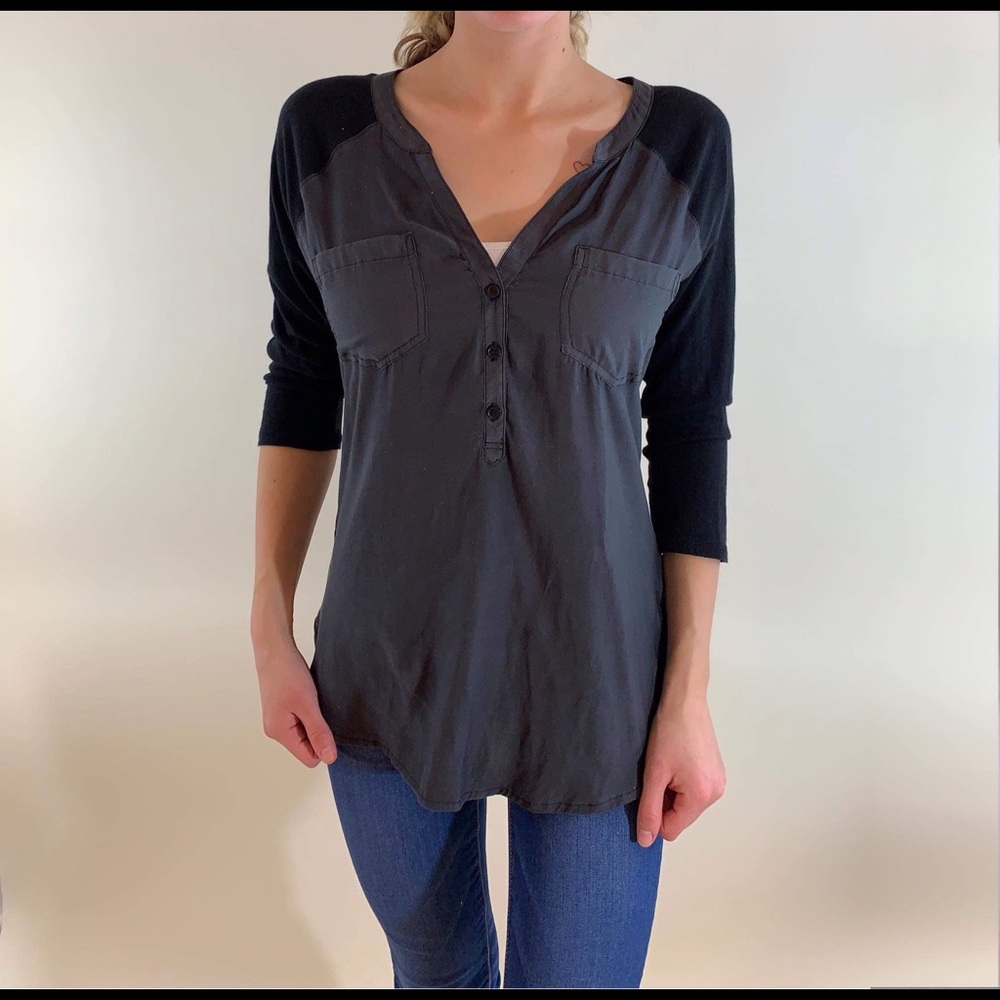 Express button up silk blouse